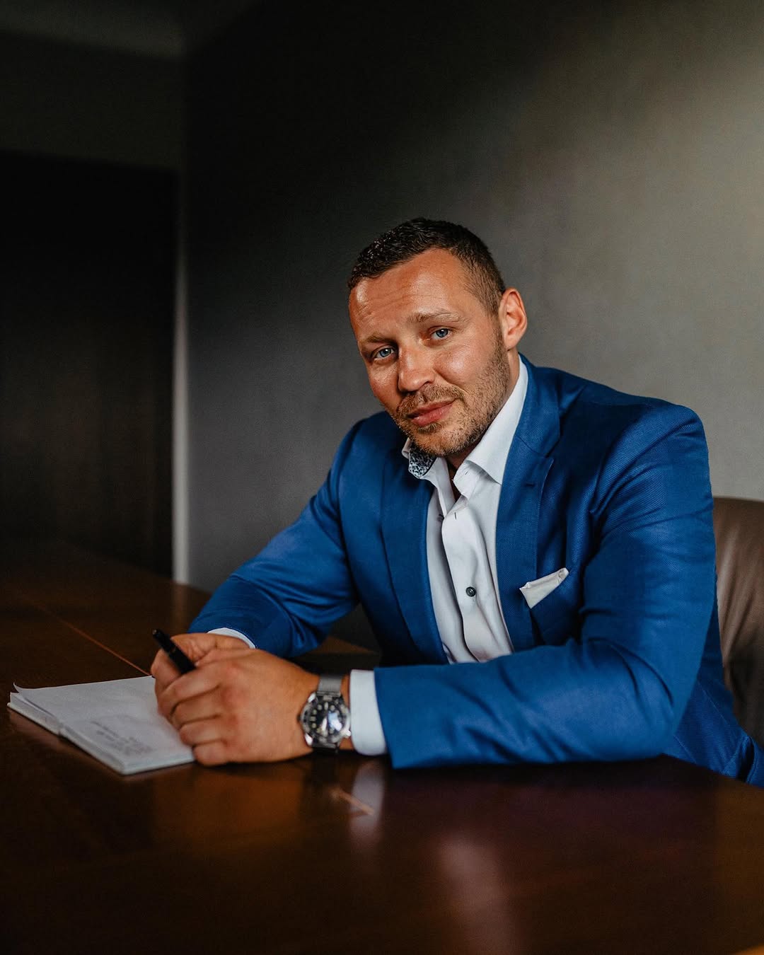 Robert Mazin, founder of 369 Sports & Entertainment, in a boardroom portrait